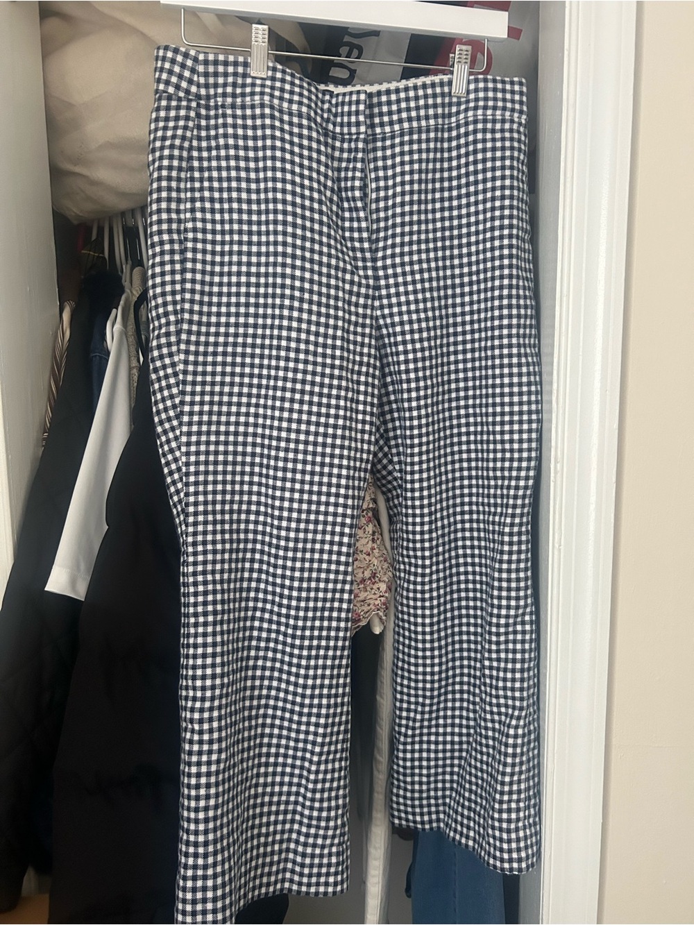 JCREW GINGHAM TROUSERS